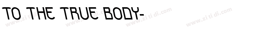 TO THE TRUE BODY字体转换